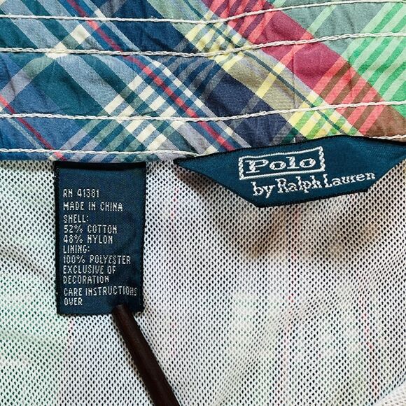 POLO Ralph Lauren Mens XXL Plaid Board Shorts Drawstring Mesh Lined Pockets - Picture 11 of 16
